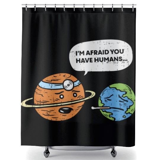 Earth Day Planet Doctor Humans Save Environment Shower Curtains