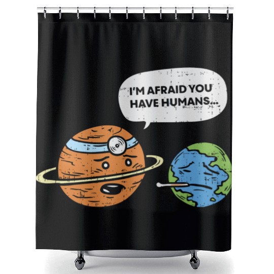 Earth Day Planet Doctor Humans Save Environment Shower Curtains