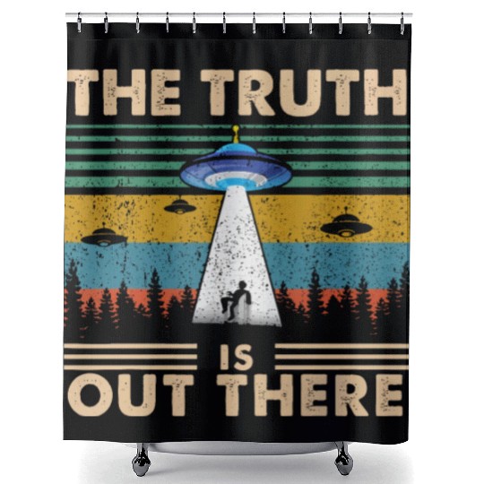 The Truth Is Out There Storm Raid Area 51 Alien Shower Curtains