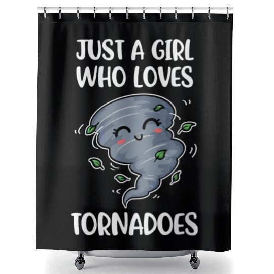 Girl Loves Tornadoes Funny Meteorology Gift Shower Curtains