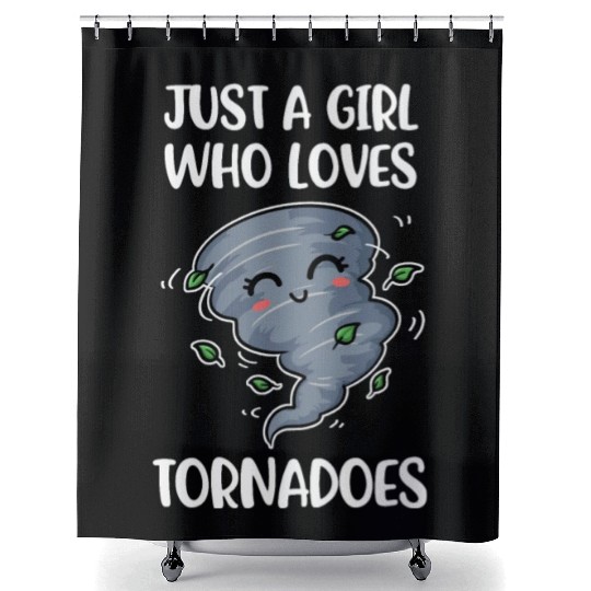 Girl Loves Tornadoes Funny Meteorology Gift Shower Curtains