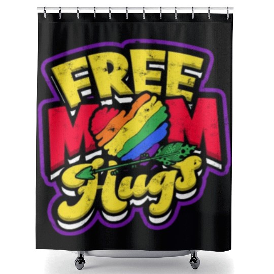 Free mom hugs - mom Shower Curtains