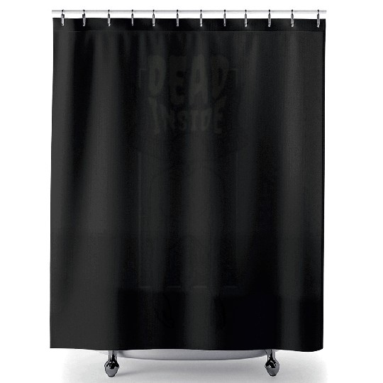 Dead-inside half skeleton Dead-inside half skeleto Shower Curtains