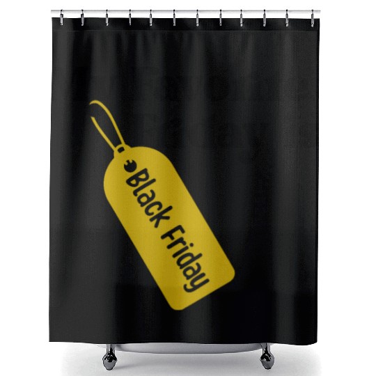 My Favorite Friday is Black Friday Shower Curtains