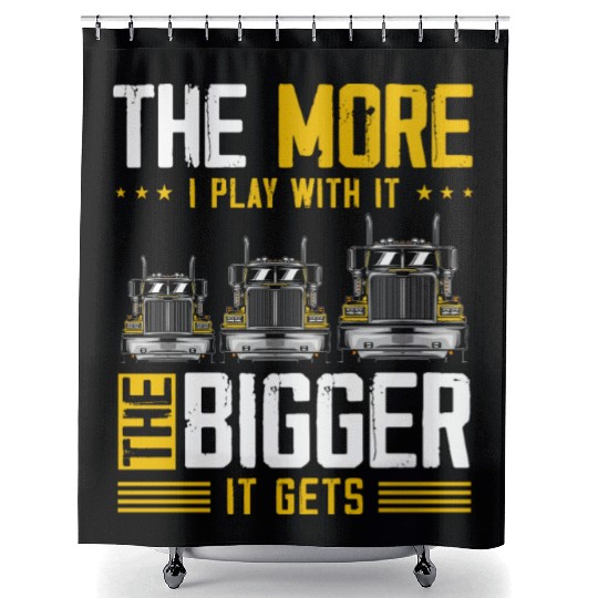 Truck Driver US FLAG, Truck, Trucker Dad Shower Curtains