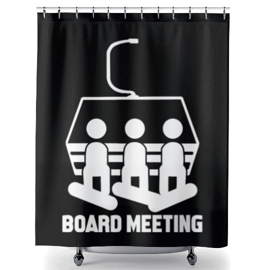 Board Meeting Snowboarding Shower Curtains