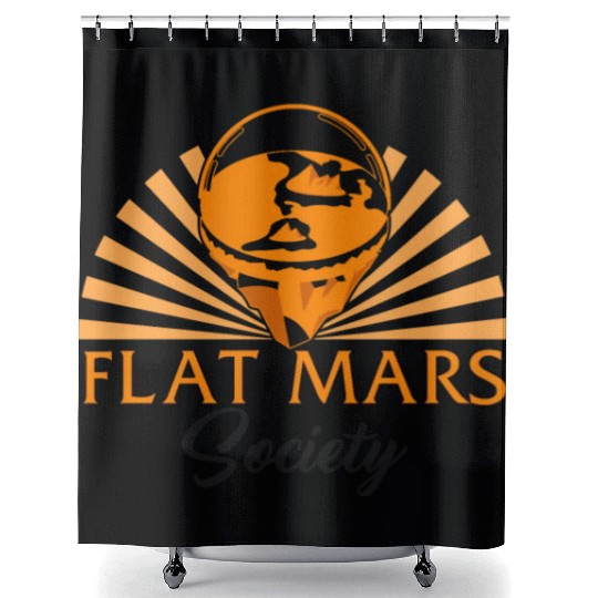 Mars Shower Curtains, Flat Mars Society Mars Shower Curtains, Science