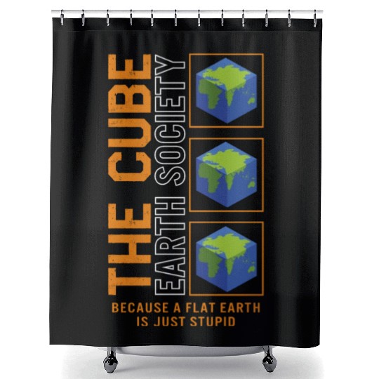 Earth Shower Curtains, The Cube Earth Society Earth Shower Curtains,