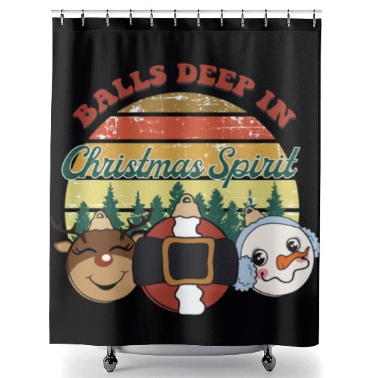 christmas spirit sublimation Shower Curtains