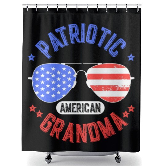 Patriotic American Grandma USA US Patriot Shower Curtains