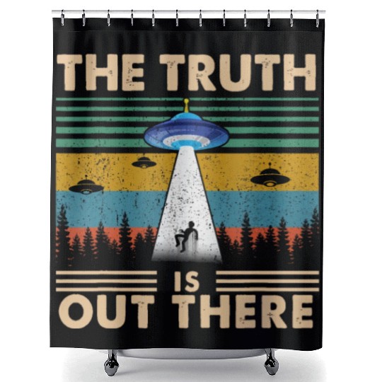 The Truth Is Out There Storm Raid Area 51 Alien Shower Curtains