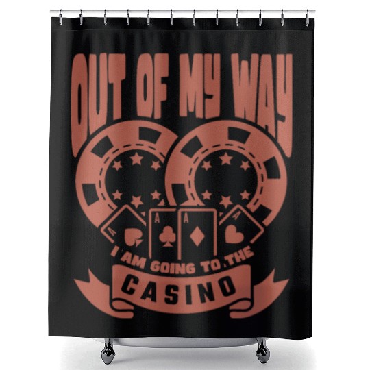 Poker Casino Poker Player Gambling Roulette Shower Curtains
