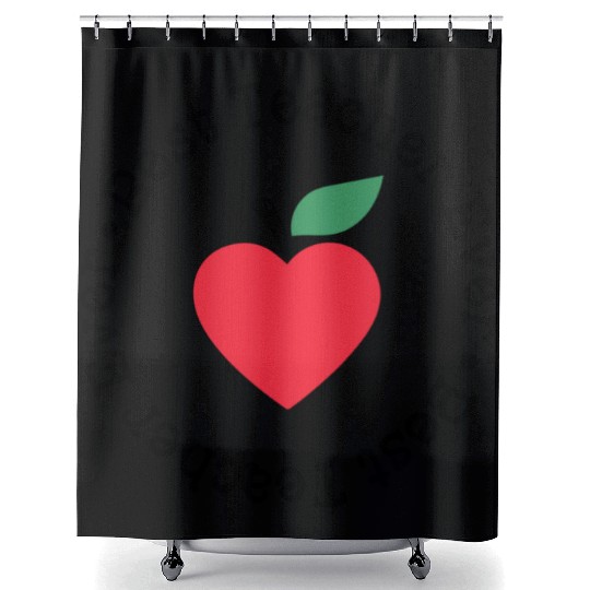 Best Teacher Ever Apple Circle Shower Curtains
