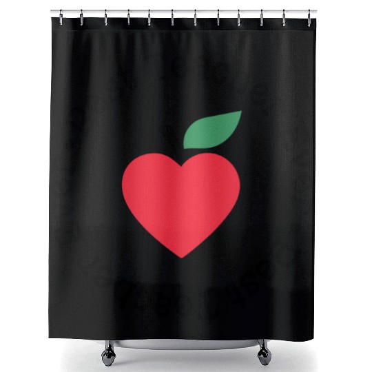 Best Teacher Ever Apple Circle Shower Curtains