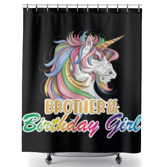 Brother Of The Birthday Girl Brother Shower Curtains