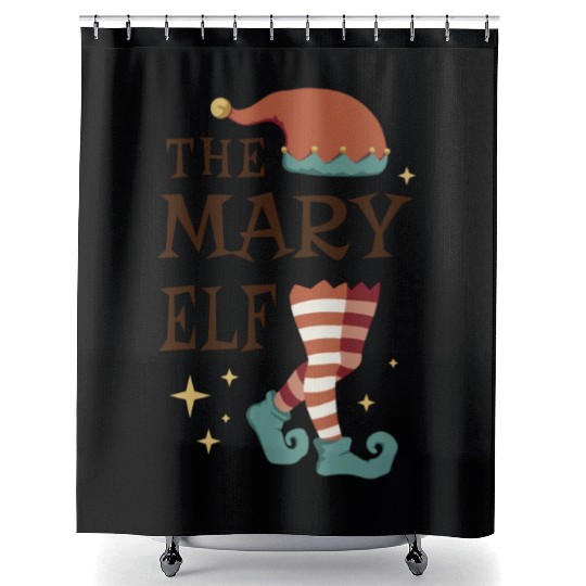 The Mary Elf - Christmas Pajama for Mary Shower Curtains