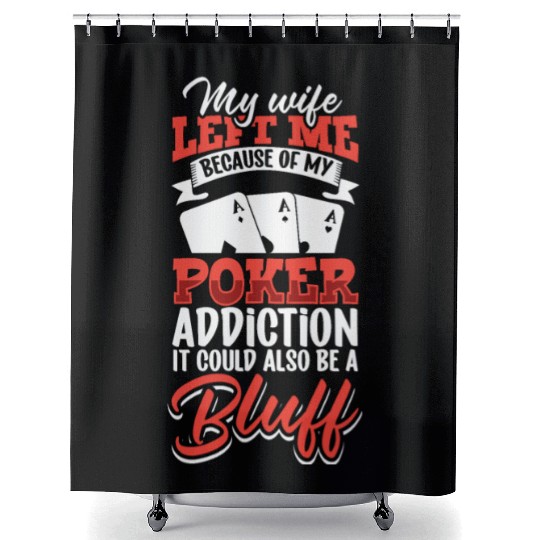 Poker Casino Poker Player Gambling Roulette Gift Shower Curtains