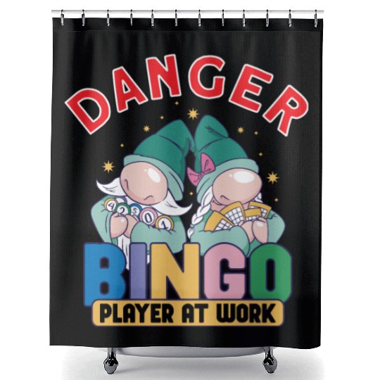Bingo Card Game Grandma Bingo Player Bingo Cards Shower Curtains