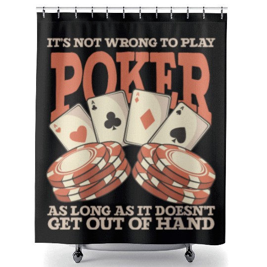 Poker Casino Poker Player Gambling Roulette Shower Curtains