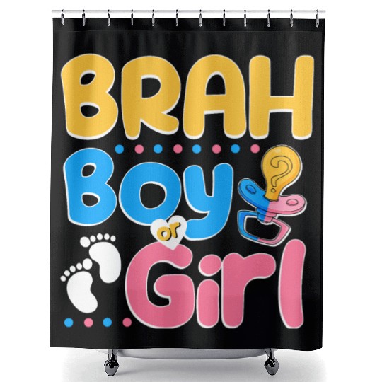 Pink or Blue Brah Loves You Best Brother Ever Big Shower Curtains