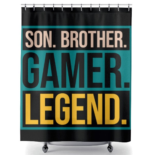 son brother gamer legend Shower Curtains