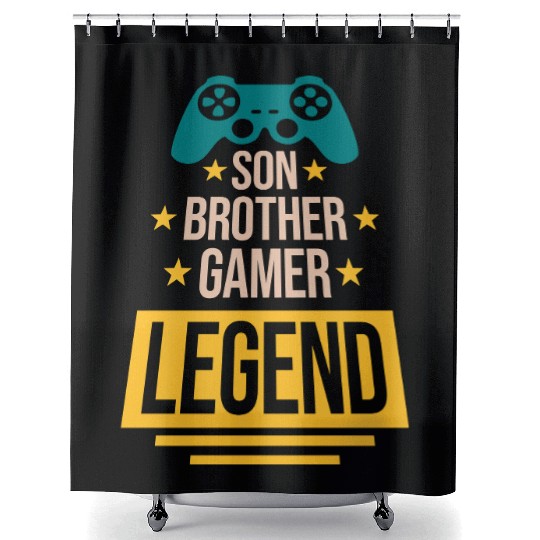 son brother gamer legend Shower Curtains