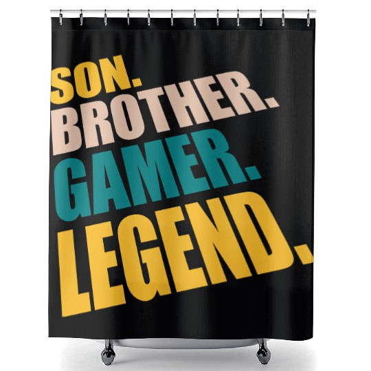 son brother gamer legend Shower Curtains