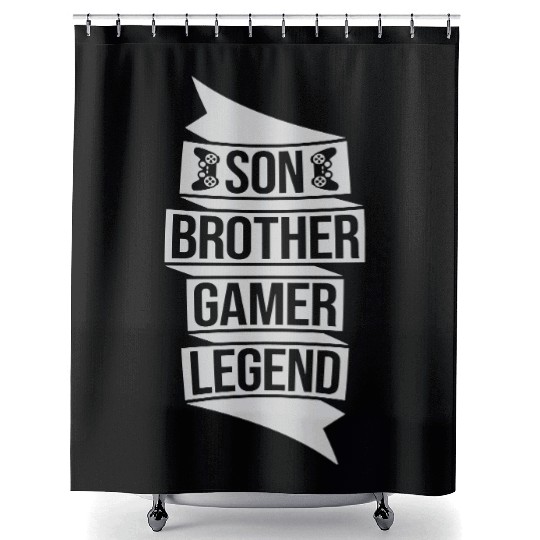 son brother gamer legend Shower Curtains