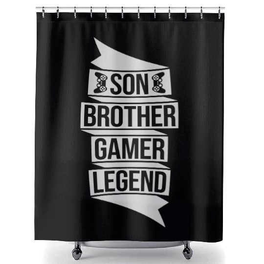 son brother gamer legend Shower Curtains