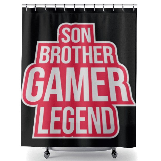 son brother gamer legend Shower Curtains