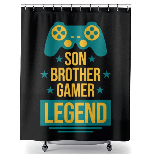 son brother gamer legend Shower Curtains