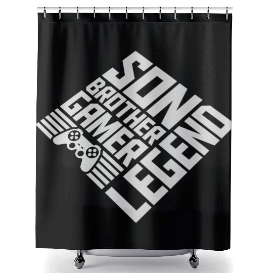son brother gamer legend Shower Curtains