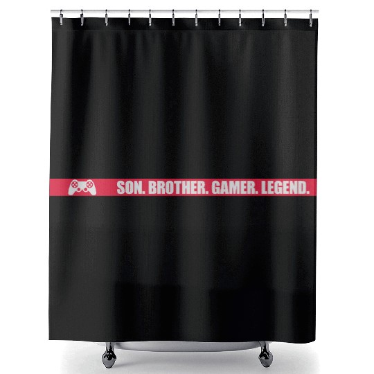 son brother gamer legend Shower Curtains