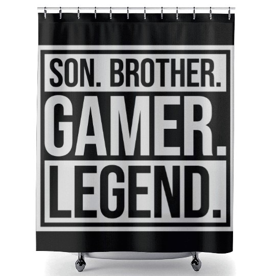son brother gamer legend Shower Curtains
