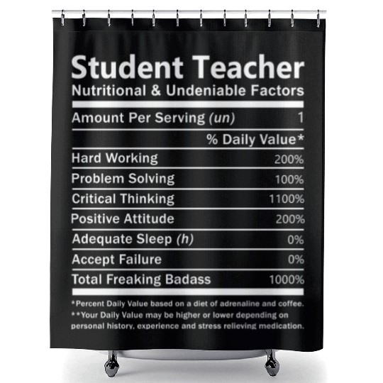 Student Teacher Shower Curtains - Nutritional And Undeniab
