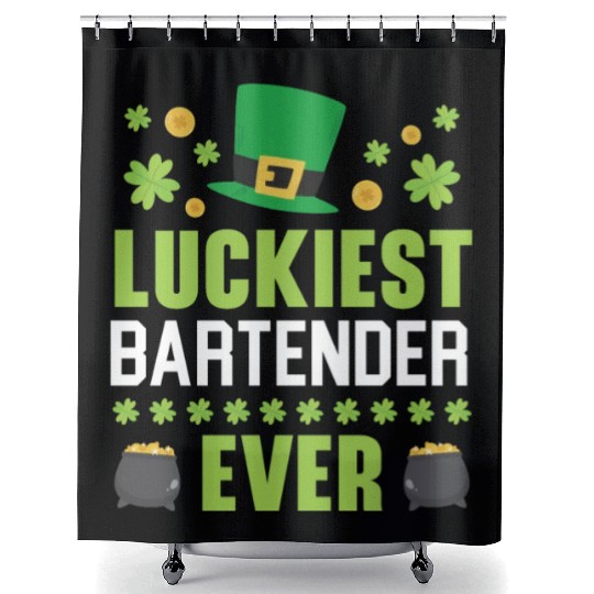 Luckiest Bartender Ever St. Patrick's Saint Pattys Shower Curtains