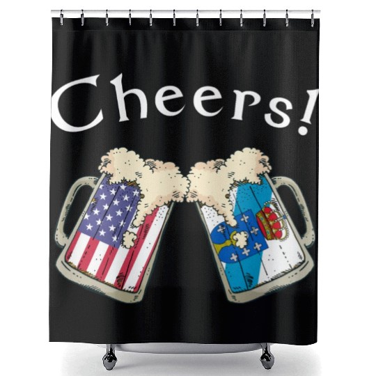 Galician American Grown Country Cheers Beer Drink Shower Curtains