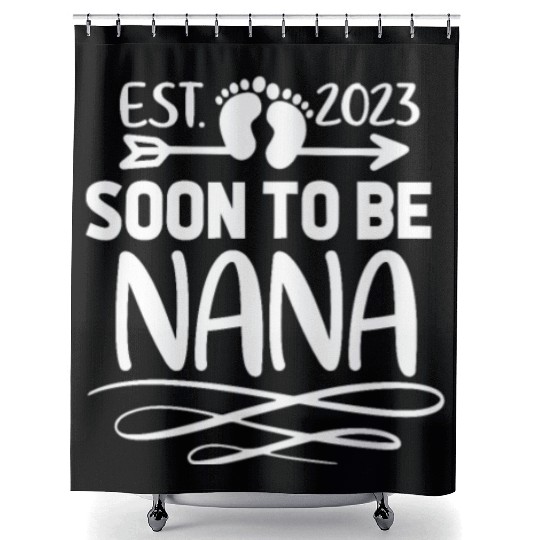 Est 2023 Soon To Be Nana Pregnancy Announcement Shower Curtains