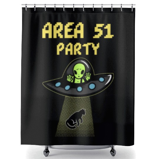 Area 51 Party - Alien Party Shower Curtains