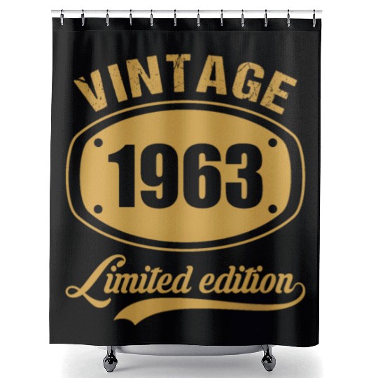 60th Birthday Vintage 1963 Retro Awesome Shower Curtains
