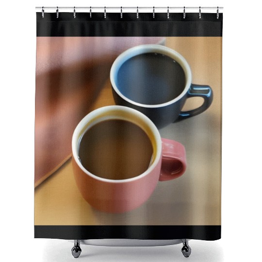 Coffee mugs for coffee drinkers Shower Curtains