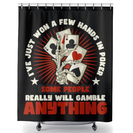 Poker Casino Poker Player Gambling Roulette Gift Shower Curtains