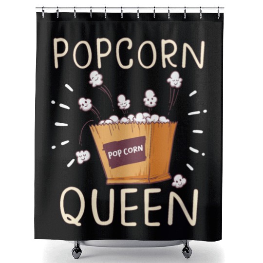 Movie Watching Cinema Popcorn Binge Watching Shower Curtains
