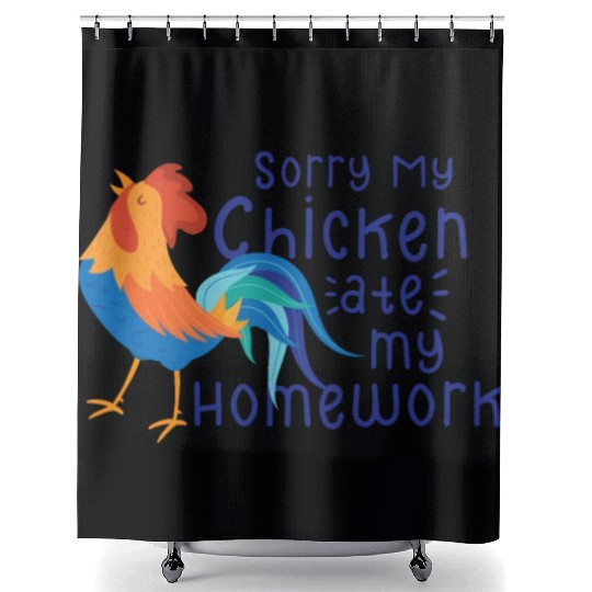 Chicken Farmer Gift Funny Chickens Country Farm Shower Curtains