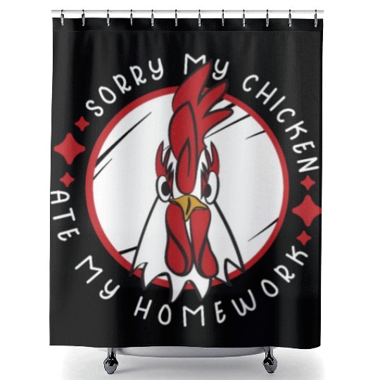 Chicken Farmer Gift Funny Chickens Country Farm Shower Curtains