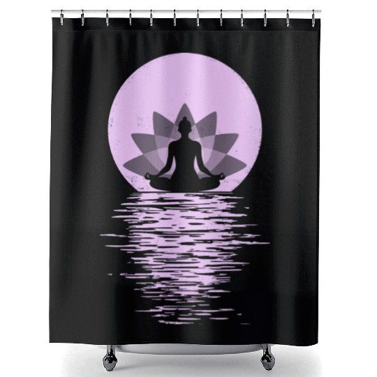 Yogi Yogini Health Meditation Outfits Girls Women Shower Curtains