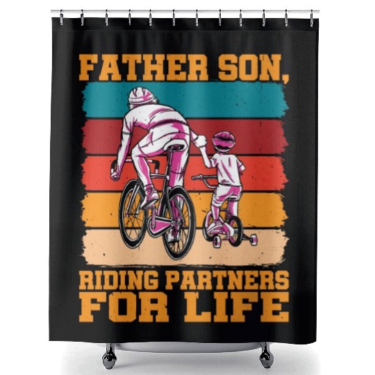 Father Son, Riding Partners For Life Shower Curtains