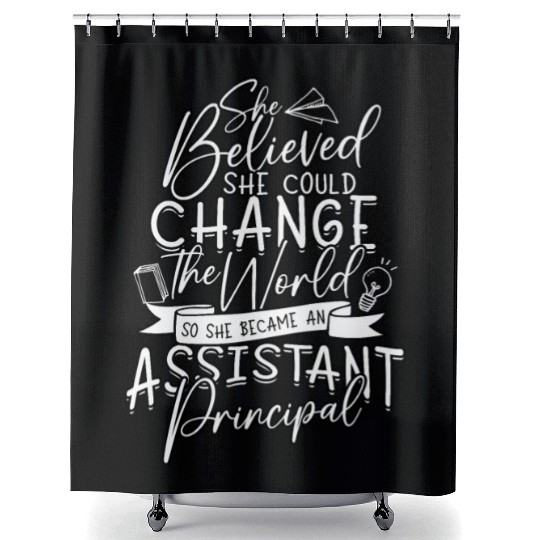 Assistant Principal Back School Teacher Principal Shower Curtains
