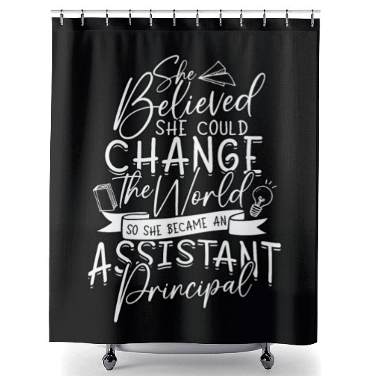 Assistant Principal Back School Teacher Principal Shower Curtains