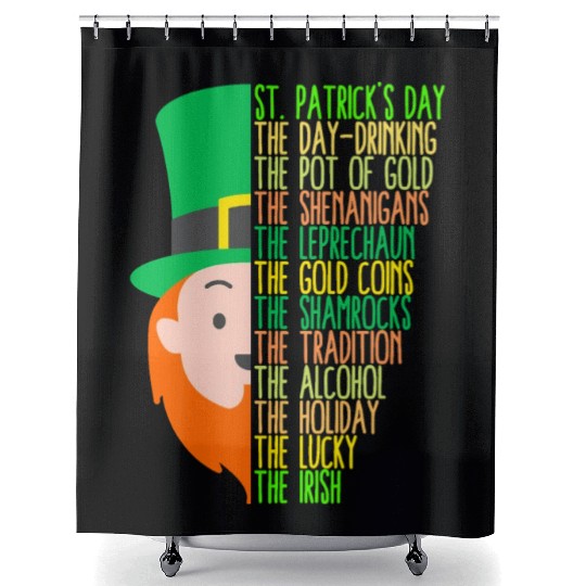 St Patrick's Day Drinking Shenanigans Irish Shower Curtains